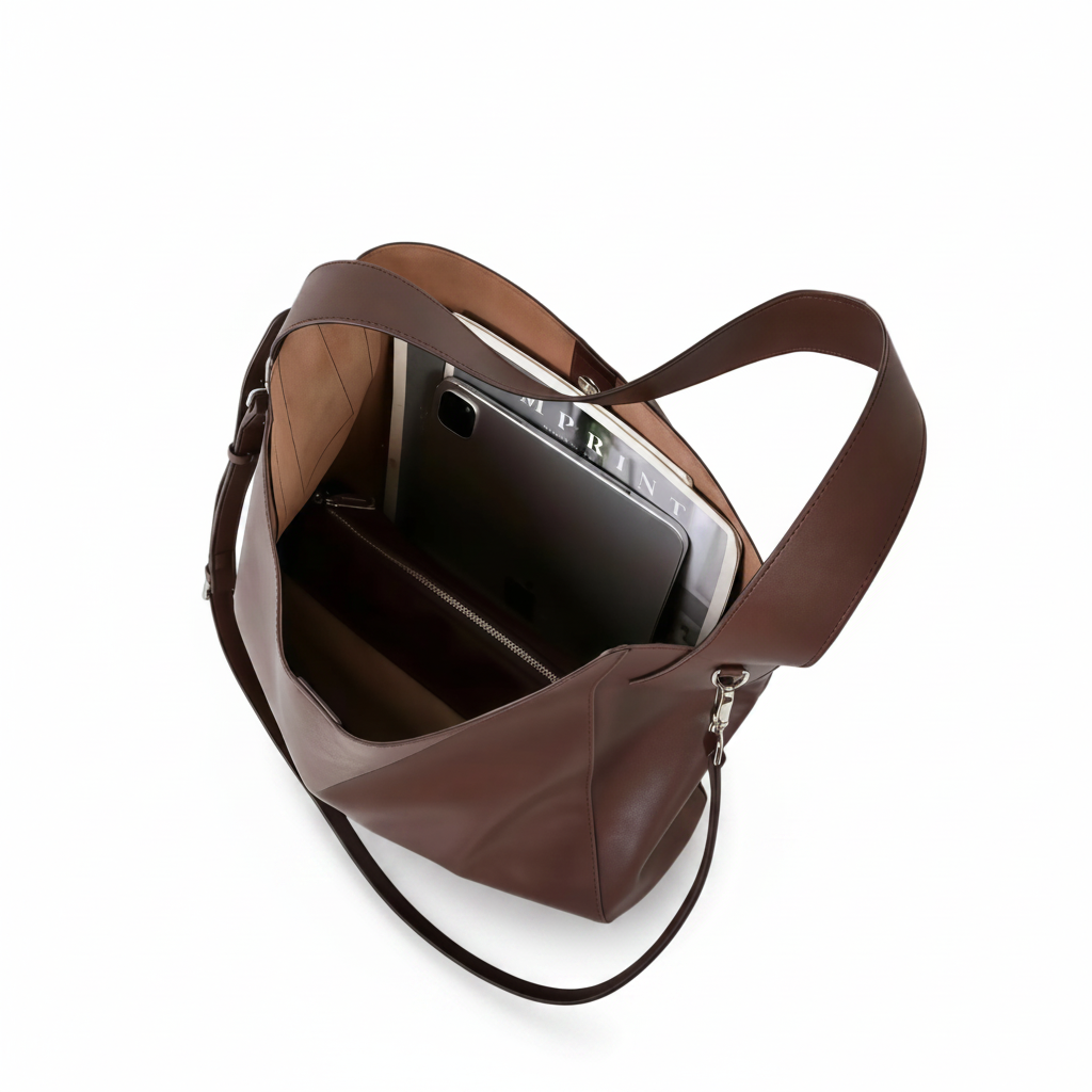 Soft Leather Bucket Bag – Large Shoulder Crossbody