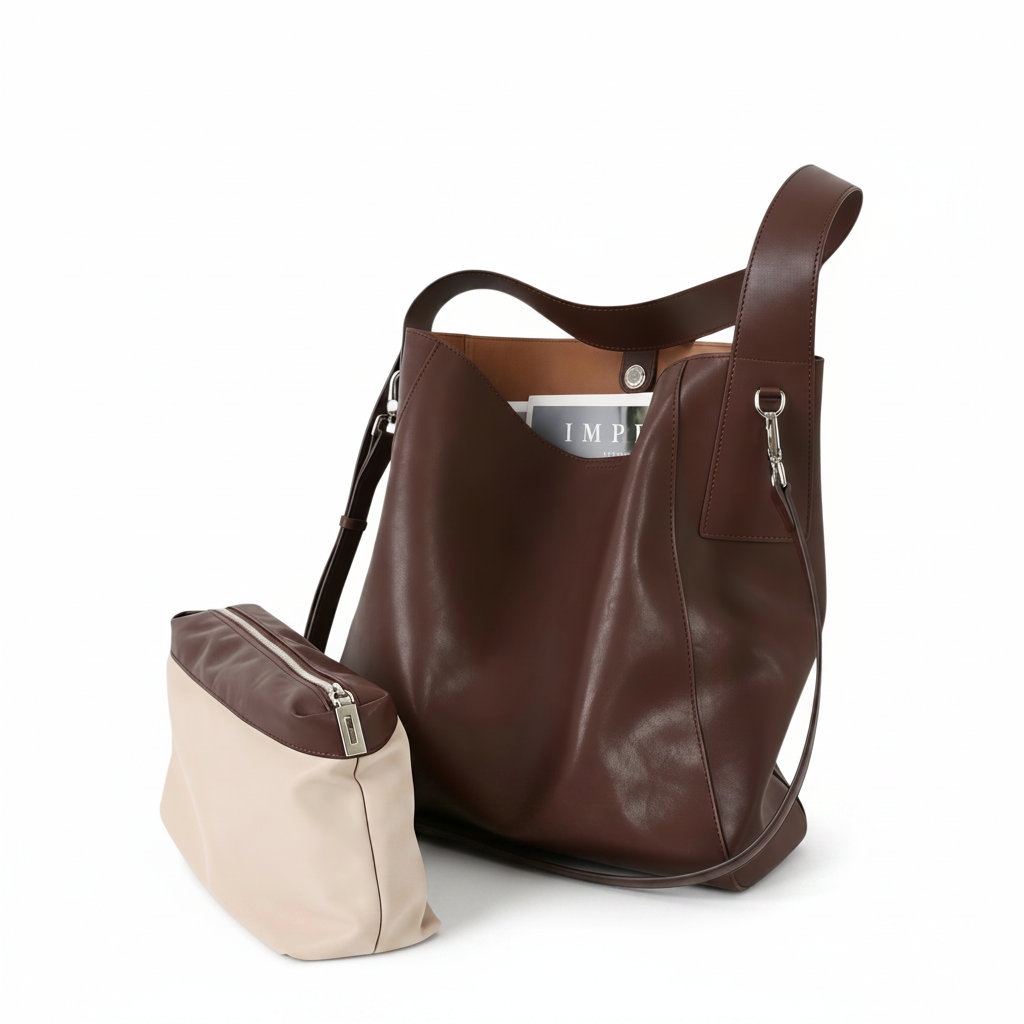 Soft Leather Bucket Bag – Large Shoulder Crossbody