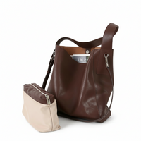 Soft Leather Bucket Bag – Large Shoulder Crossbody