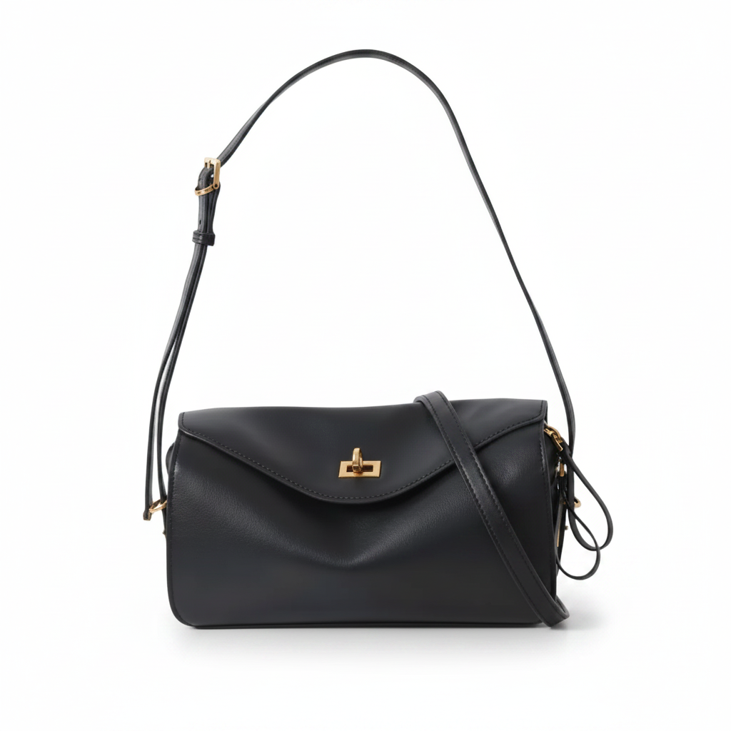 Soft Leather Pillow Shoulder Bag – Minimal Crossbody