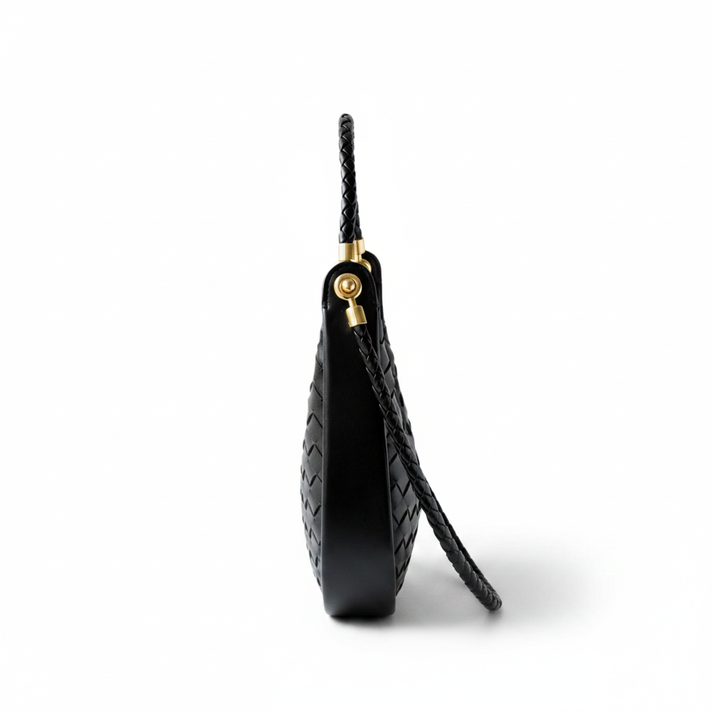 Woven Leather Crescent Bag – Shoulder Underarm Bag