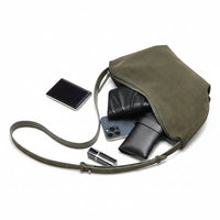 Winter Premium Leather Crescent Bag – Handbag & Crossbody for Women