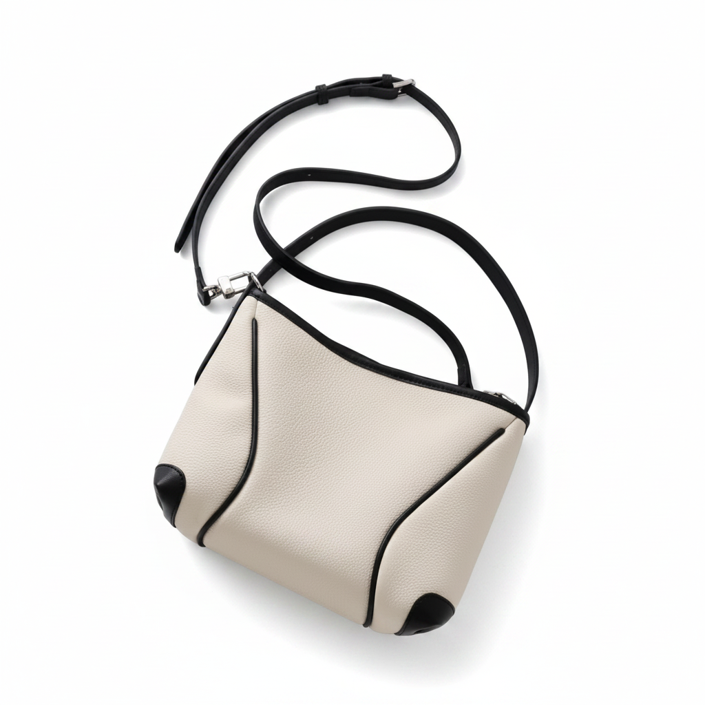 Color-Block Leather Bucket Bag – Shoulder & Handbag