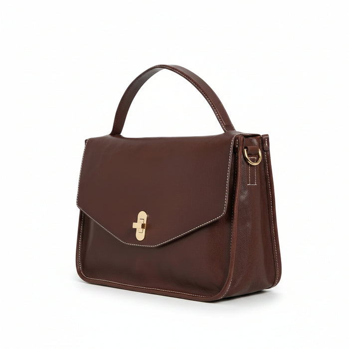 Women’s Leather Vintage Messenger Bag – Handbag & Crossbody