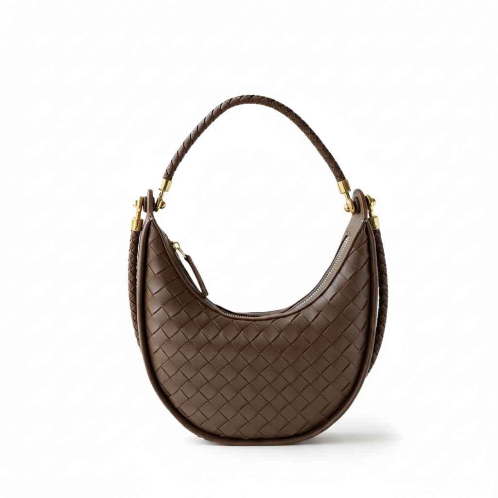 Woven Leather Crescent Bag – Shoulder Underarm Bag