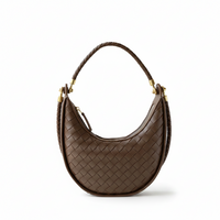 Woven Leather Crescent Bag – Shoulder Underarm Bag