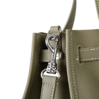 Top-Grain Leather Drawstring Tote – Large Commuter Bag