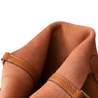 Pebbled Leather Bucket Bag – Soft Cowhide Mini Handbag