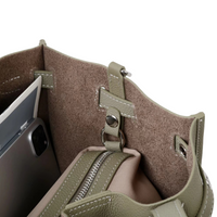 Top-Grain Leather Drawstring Tote – Large Commuter Bag