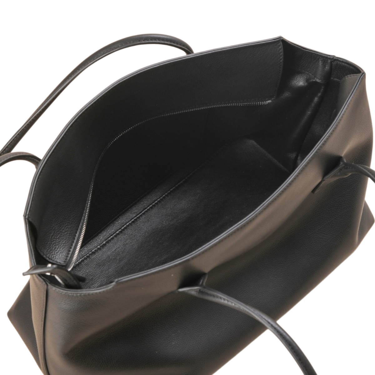 Minimal Leather Tote Bag – Large Cowhide Shoulder Bag