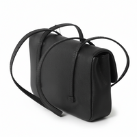 Pebbled Leather Mini Shoulder Bag – Structured Square
