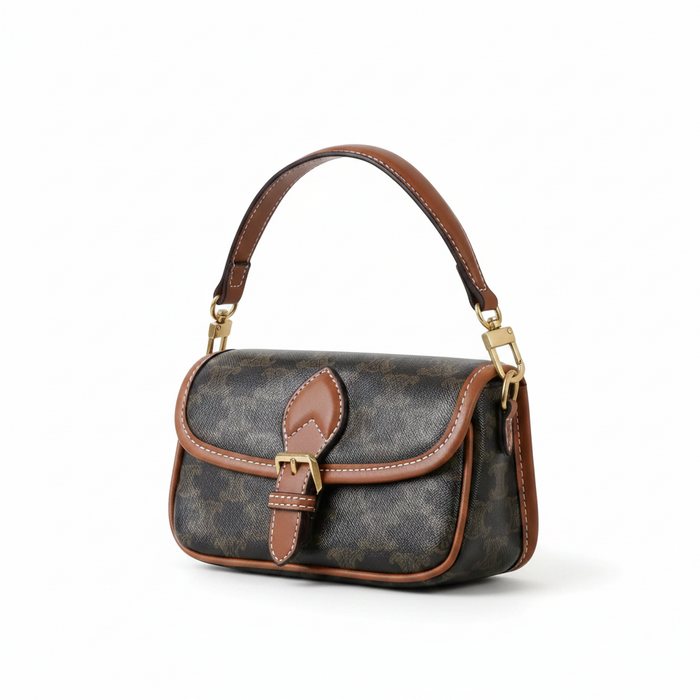 Mini Leather Baguette – Chic Shoulder Bag