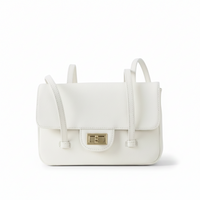 Pebbled Leather Mini Shoulder Bag – Structured Square