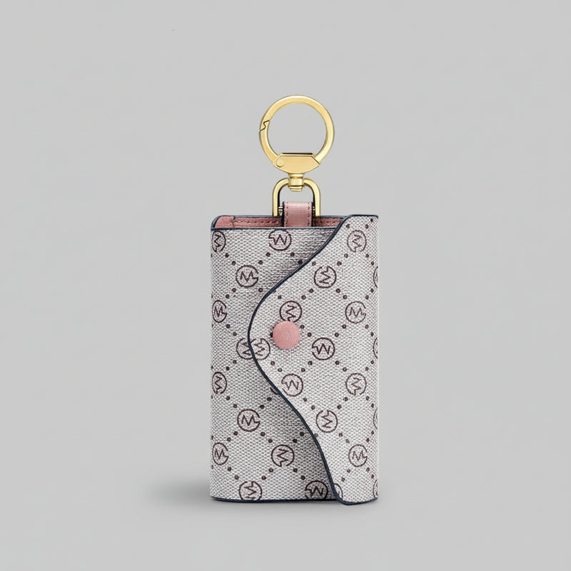 Women’s Fashion Key Holder Wallet – Compact Card and Key Case