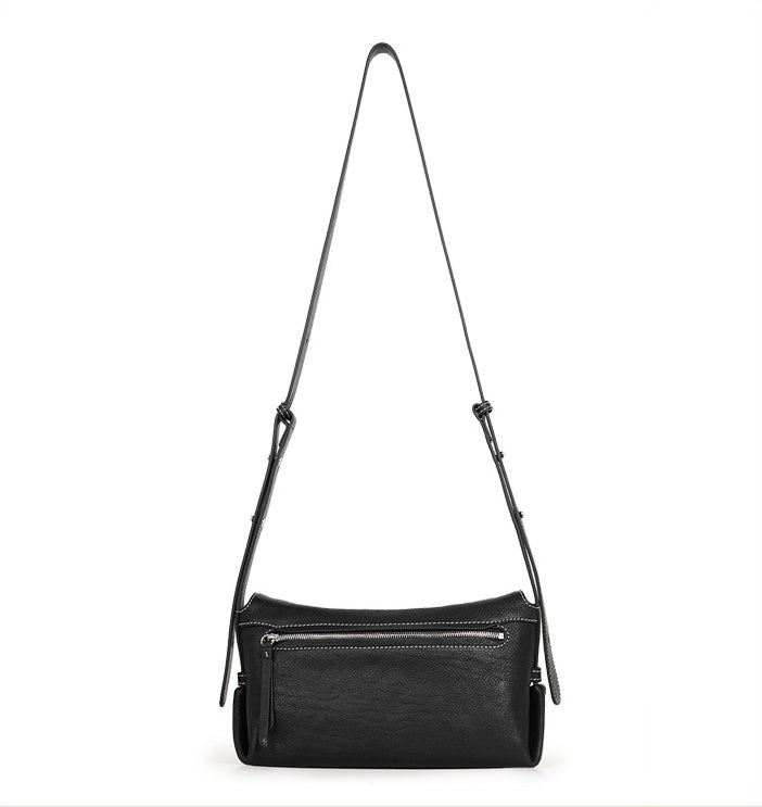 Full Grain Leather Small Crossbody Bag – Adjustable Shoulder & Top Handle