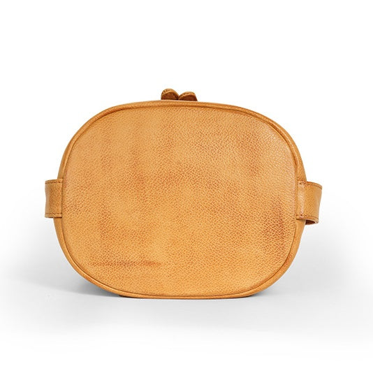Women’s Full Grain Leather Bucket Bag – Handmade Shoulder & Crossbody Bag
