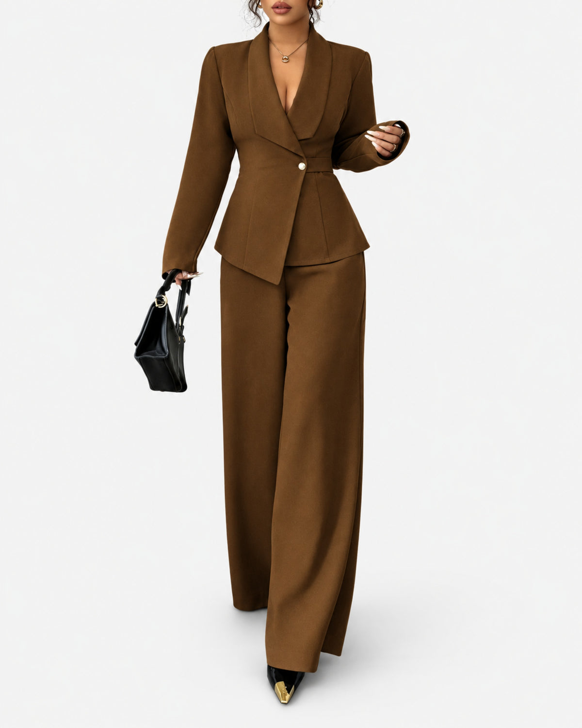 Women’s Tailored Wide-Leg Pantsuit
