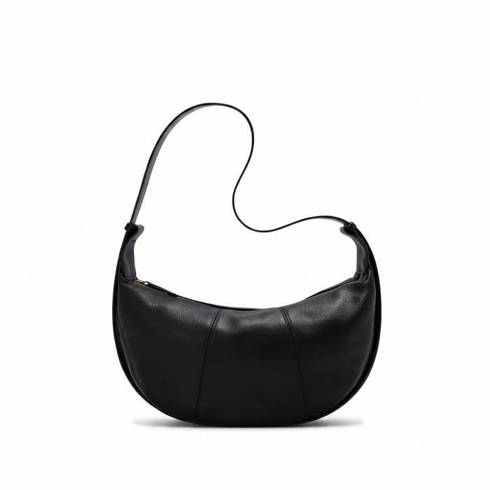 Leather Crescent Bag – Minimal Shoulder Crossbody