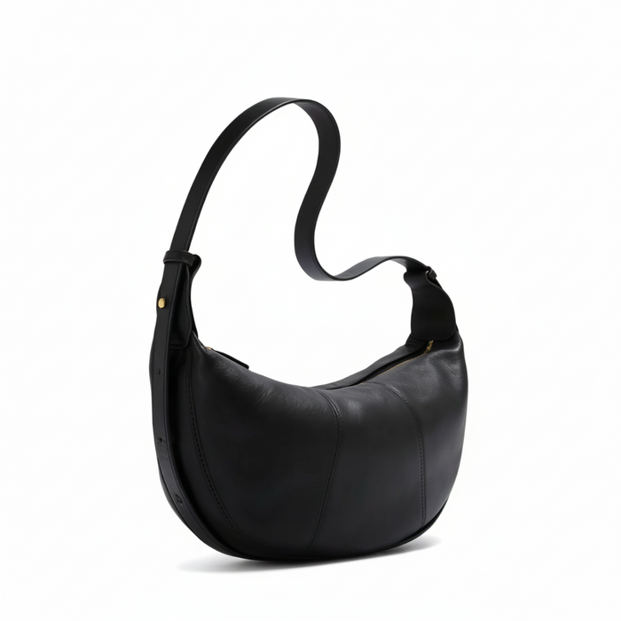 Leather Crescent Bag – Minimal Shoulder Crossbody