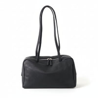 Pebbled Cowhide Boston Bag – Minimal Shoulder Tote
