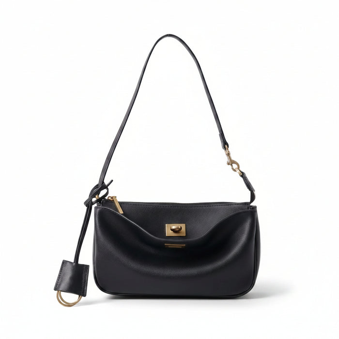 Minimal Leather Shoulder Bag – Everyday Crossbody Tote