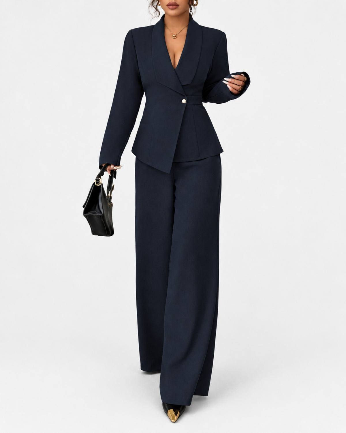 Women’s Tailored Wide-Leg Pantsuit