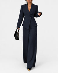 Women’s Tailored Wide-Leg Pantsuit