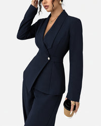 Women’s Tailored Wide-Leg Pantsuit