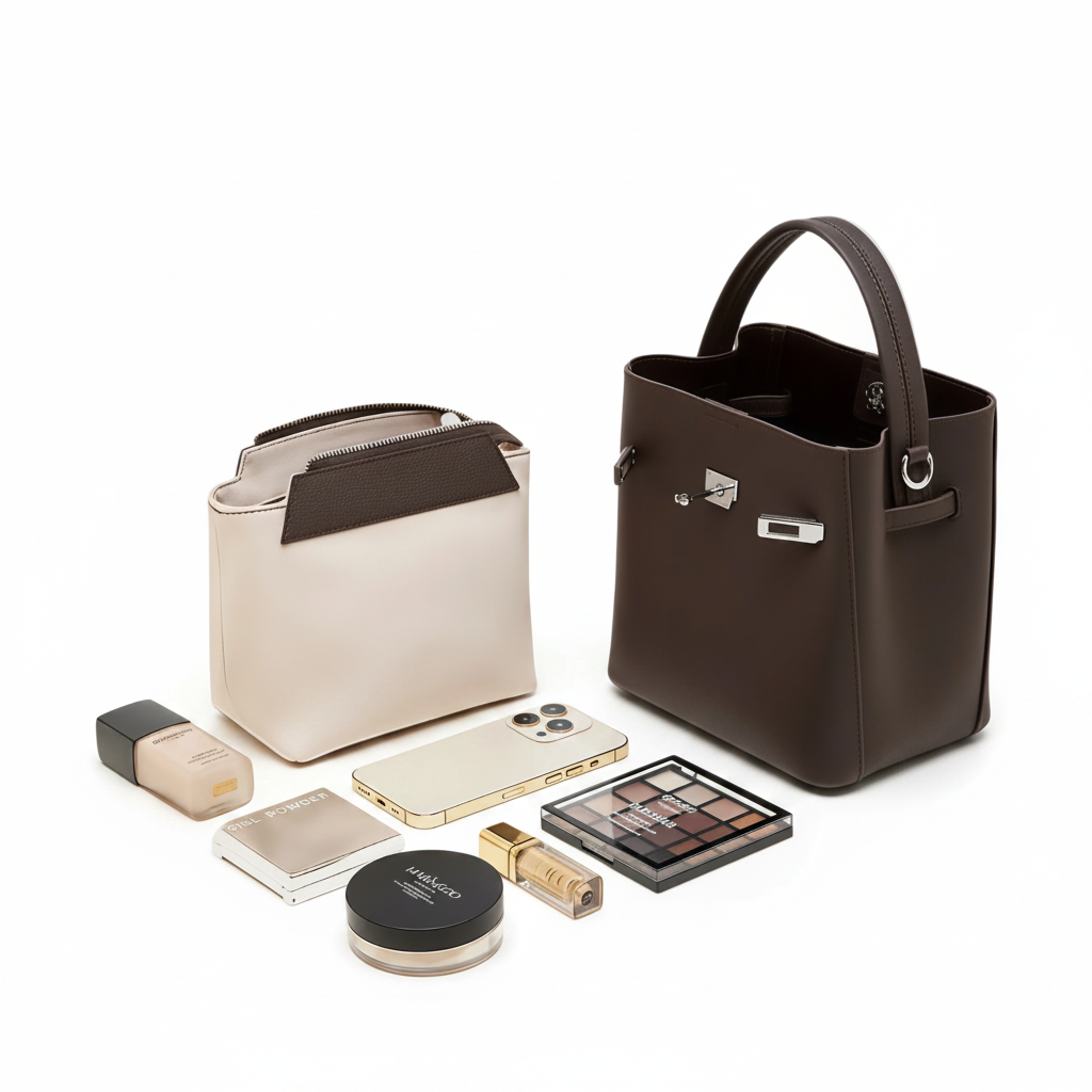 Cowhide Bucket Bag – Minimal Shoulder Crossbody