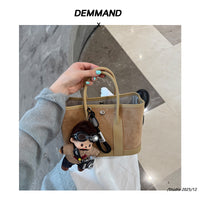 Suede Handheld & Crossbody Bag