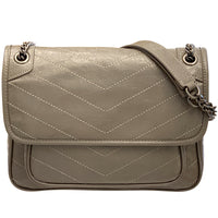 Women’s Ruched Shoulder Bag – Flap Chain Crossbody Handbag