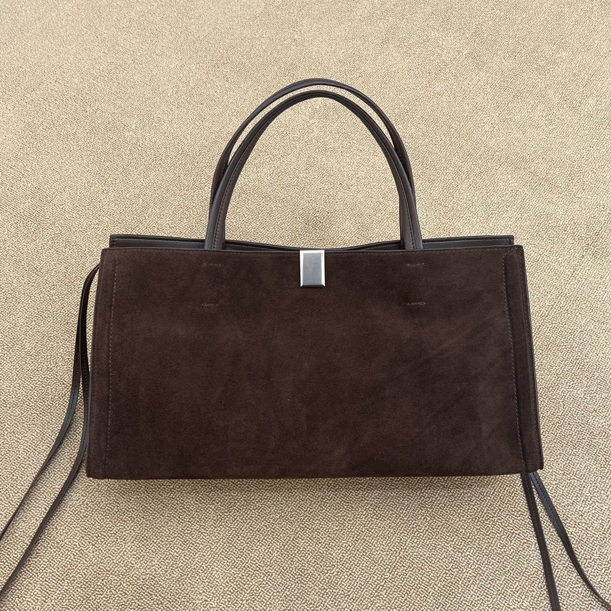 Top-Grain Leather Large Tote & Shoulder Bag