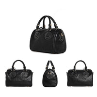 Genuine Leather Boston Bag – Nubuck Cowhide Shoulder & Handbag