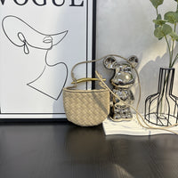 Top-Grain Cowhide Woven Mini Shoulder Bag Crossbody