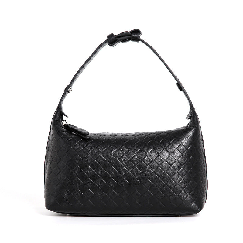Handmade Sheepskin Shoulder Bag – Woven Elegant Handbag