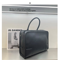 Vintage Cowhide Leather Tote Bag – Shoulder & Handbag