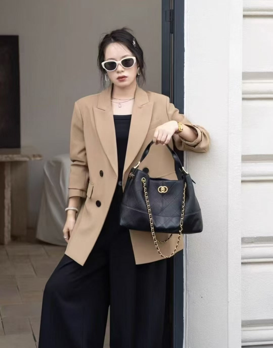 Women’s Color Block Suede Hobo Bag – Handbag, Shoulder & Crossbody