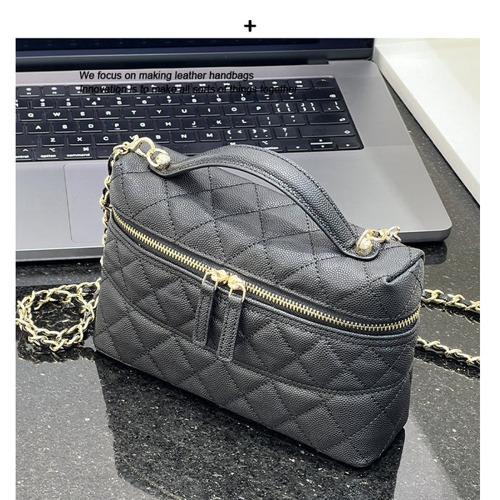 Mini Cowhide Leather Shoulder Bag