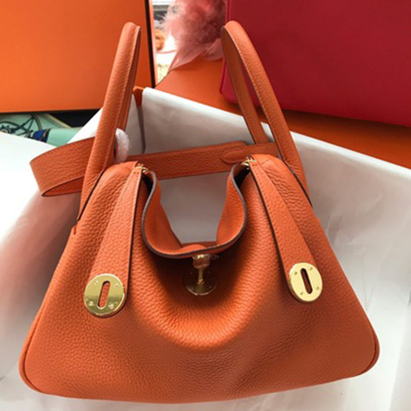 Women’s Top-Grain Leather Crossbody Bag – Soft Minimalist Shoulder Handbag