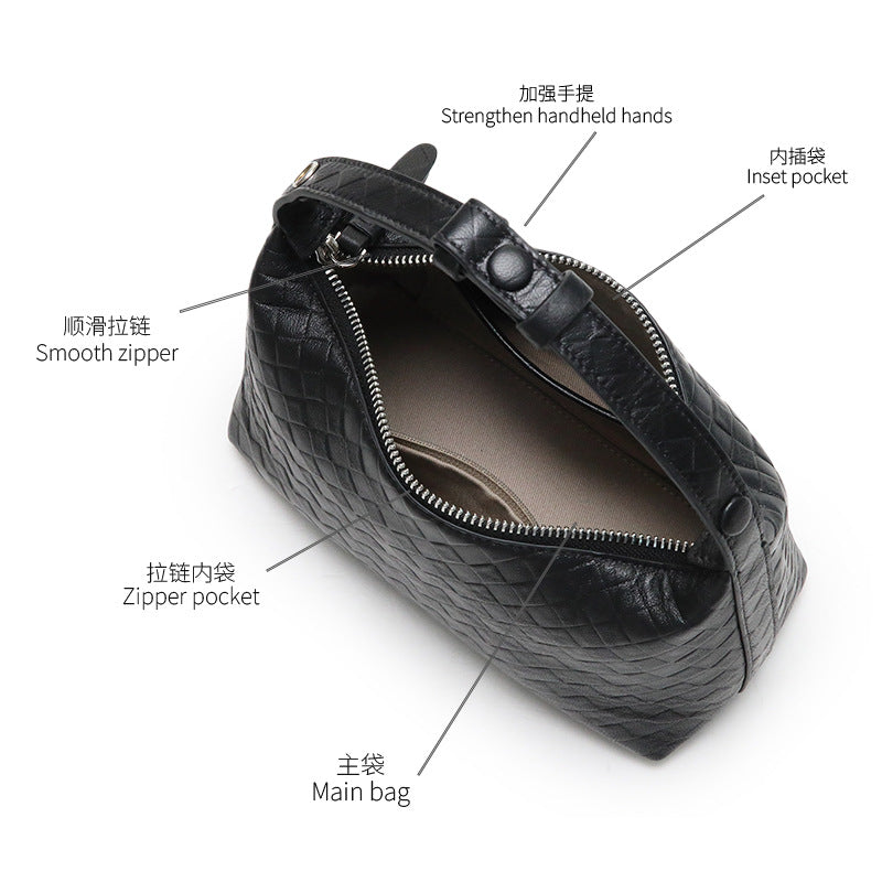 Handmade Sheepskin Shoulder Bag – Woven Elegant Handbag