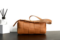 Women’s Woven Leather Waist Bag – Small Crossbody Chest Bag