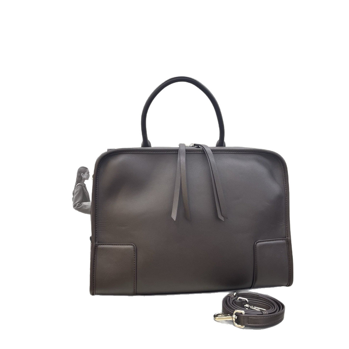 Vintage Cowhide Leather Tote Bag – Shoulder & Handbag