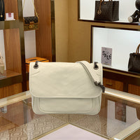 Women’s Ruched Shoulder Bag – Flap Chain Crossbody Handbag