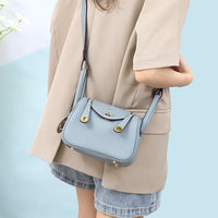 Women’s Top-Grain Leather Crossbody Bag – Soft Minimalist Shoulder Handbag