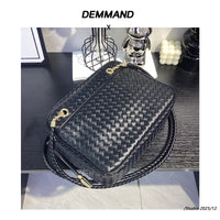 Women’s Handwoven Leather Camera Bag – Vintage Shoulder & Handbag