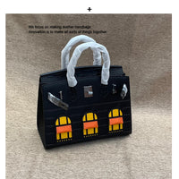 Textured Leather Crocodile Pattern Handbag Women Crossbody Shoulder Bag