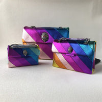 Women’s Color Block Leather Shoulder Bag – Trendy Underarm Crossbody Handbag