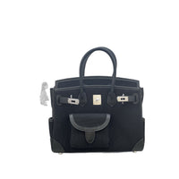 Women’s Canvas & Leather Tote Bag – Structured Crossbody Handbag