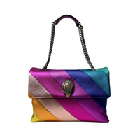 Color Block Leather Flap Bag – Shoulder & Crossbody
