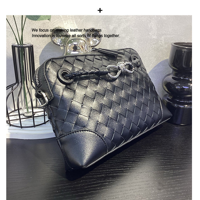 Woven Leather Luxury Handbag Women Crossbody Shoulder Bag